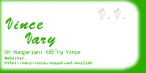 vince vary business card